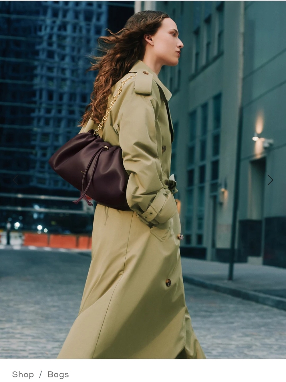🌟 Cuyana Dia Lambskin Bag in Plum - Drawstring Shoulder Bag - Picture 4 of 15